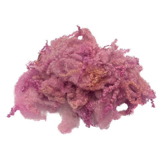 Pink Bluefaced Leicester Wool Locks (53) | 14g Fleece for Felting