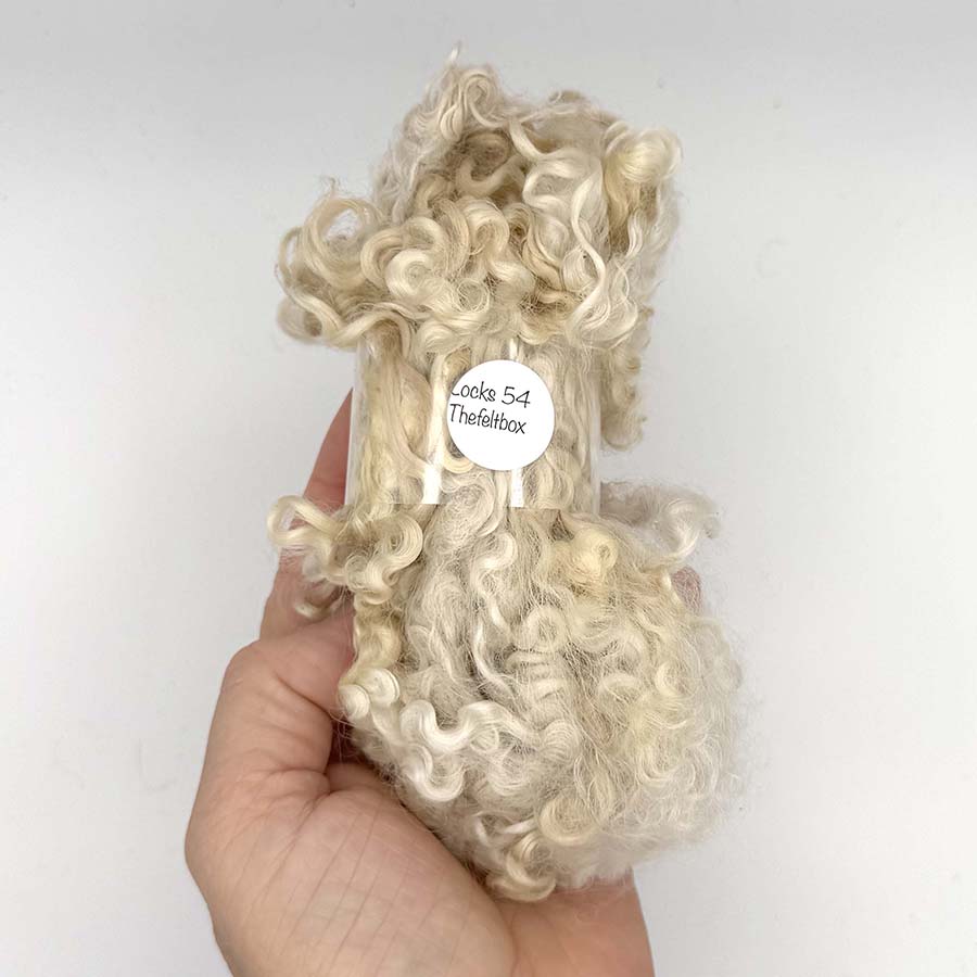 Wool Locks Fleece (54) Wensleydale Off-white, Cream 28g