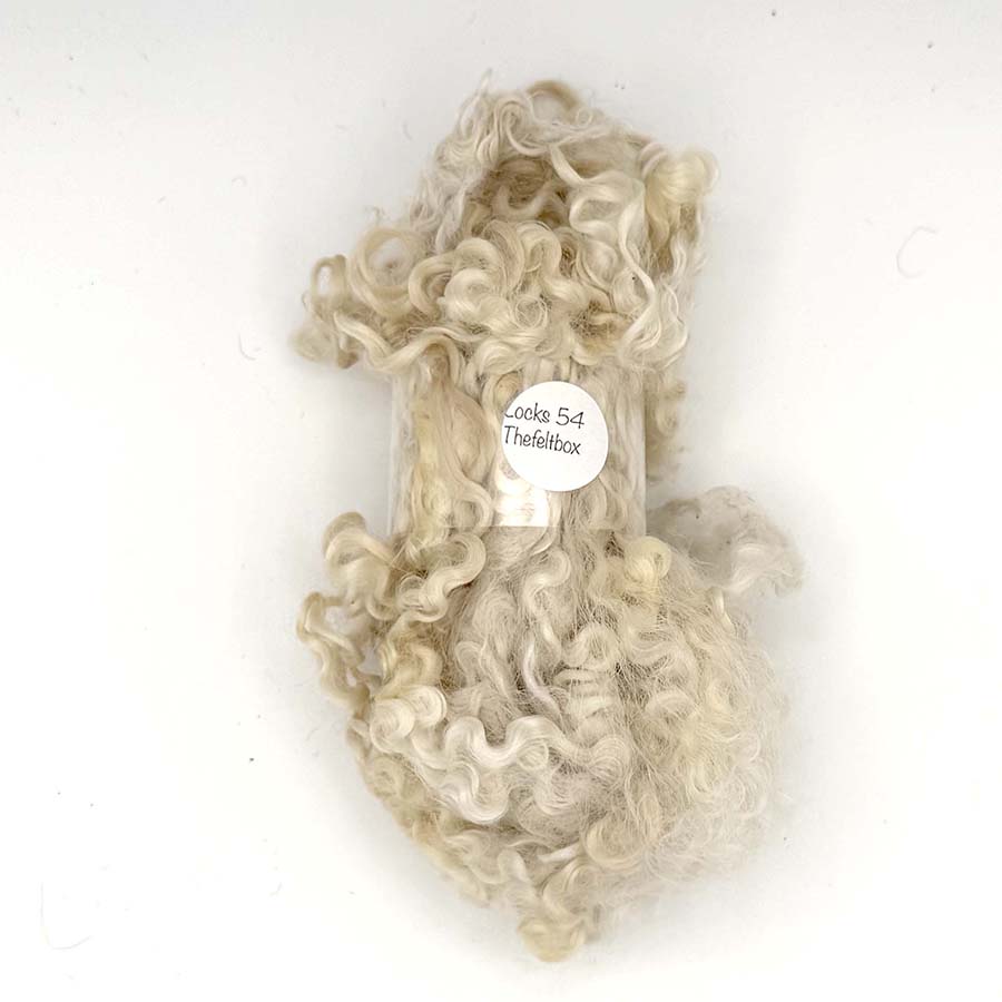 Wool Locks Fleece (54) Wensleydale Off-white, Cream 28g