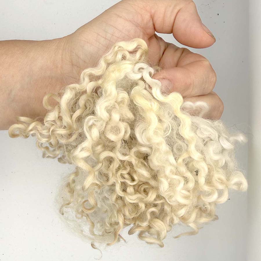 Wool Locks Fleece (54) Wensleydale Off-white, Cream 28g