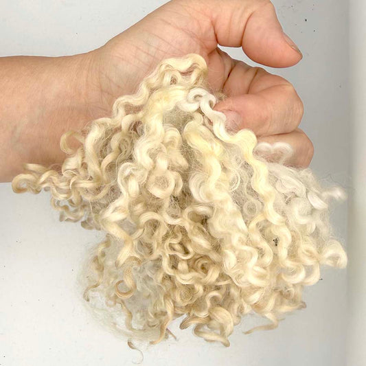 Wool Locks Fleece (54) Wensleydale Off-white, Cream 28g