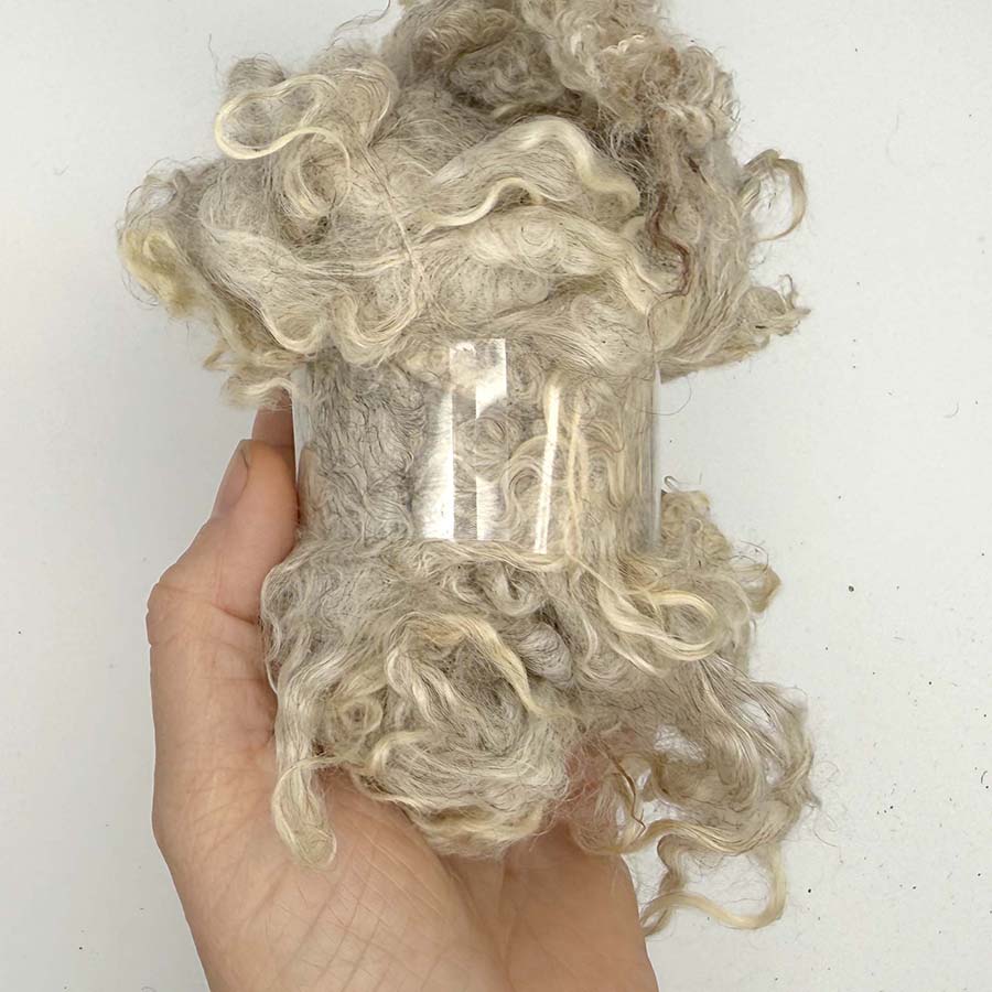 Natural Grey Wensleydale (58) Wool Locks Mixed Shades |50 g Fleece (Copy)