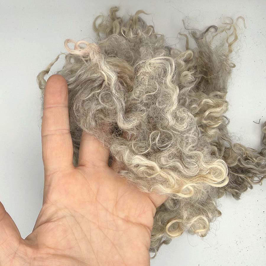 Natural Grey Wensleydale (58) Wool Locks Mixed Shades |50 g Fleece (Copy)