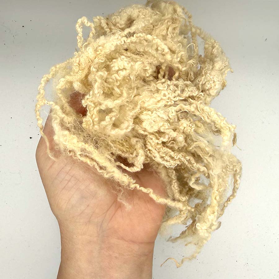Wool Locks Fleece (63) BFL Off-white, Cream 28g