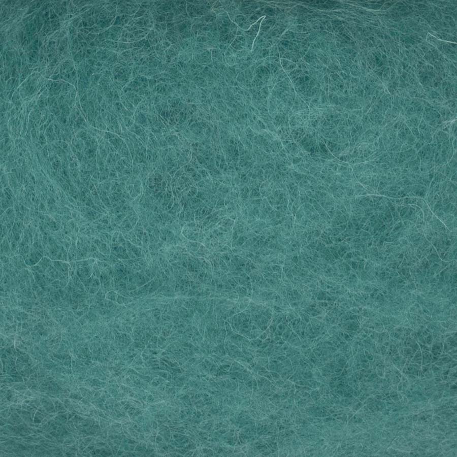 Carded Wool For Felting, Needle Felting Batting, Turquoise  ( 64 )