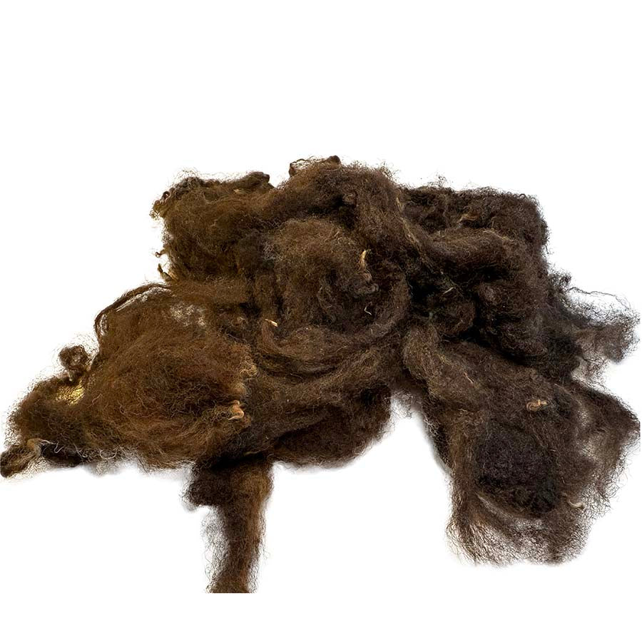 Dark Brown Shetland Fleece (73) – Natural Felting Fibre UK- 14 g