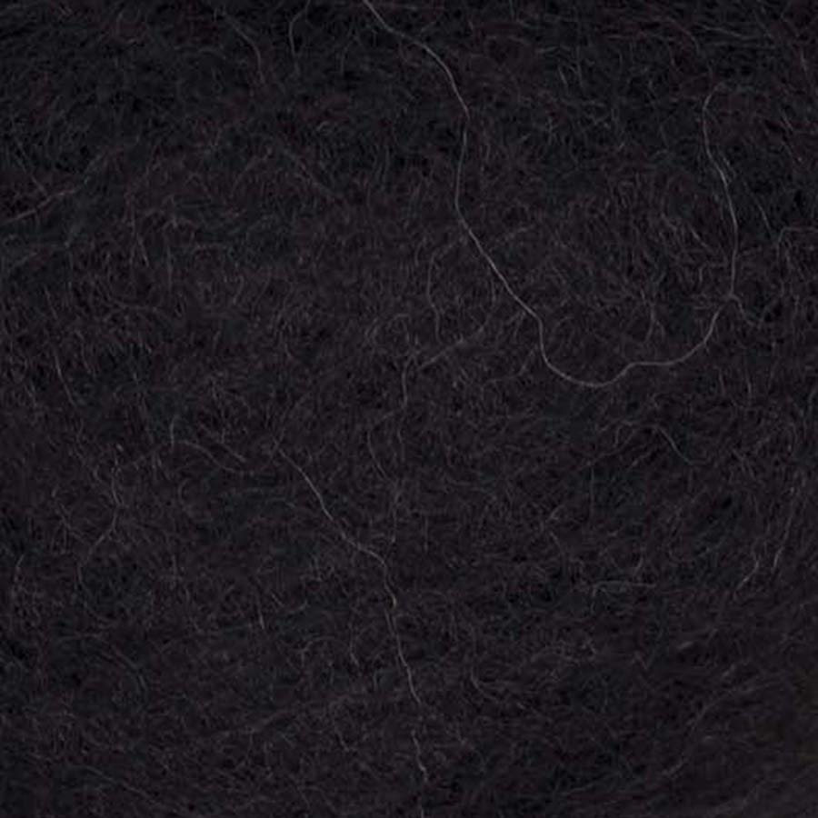 Carded Wool For Felting, Needle Felting Batting, Black  ( 08 )