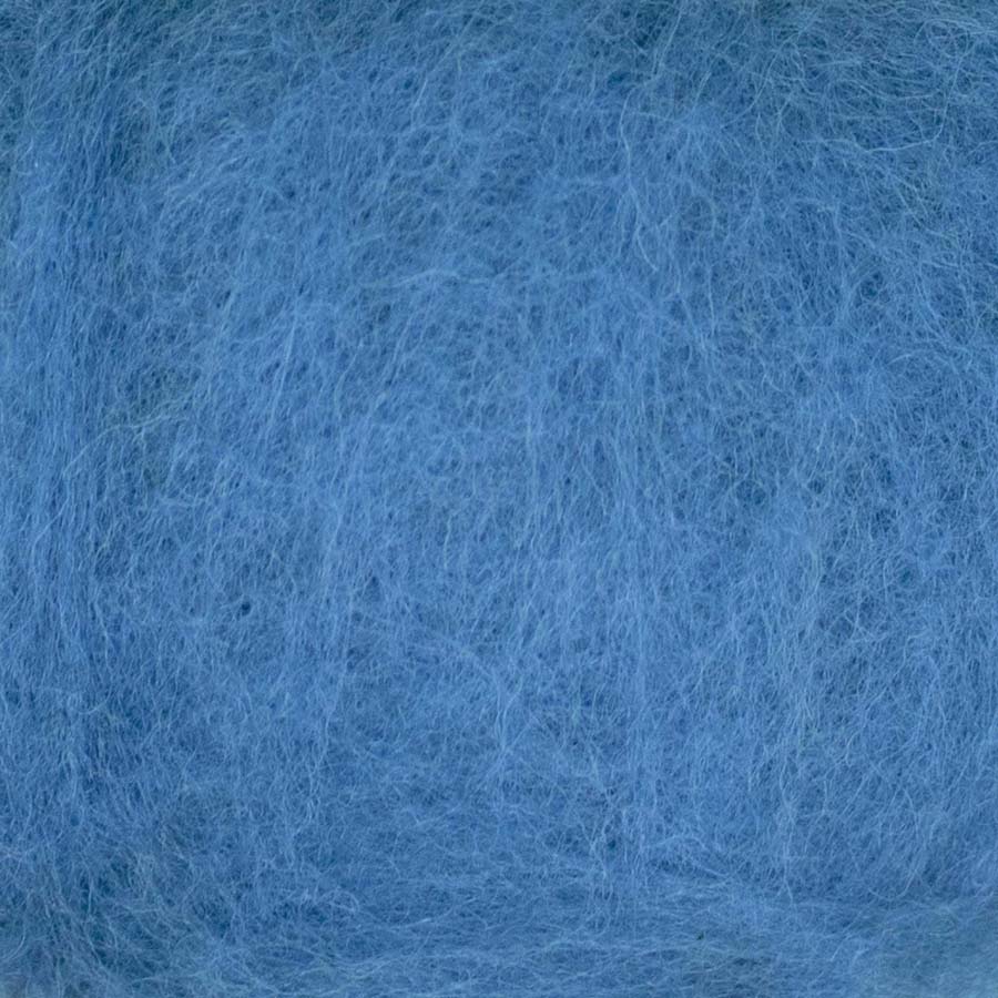 Carded Wool For Felting, Needle Felting Batting, Azure  ( 93 )