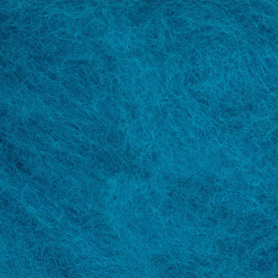 Carded Wool For Felting, Needle Felting Batting, Turquoise Blue  ( 96 )