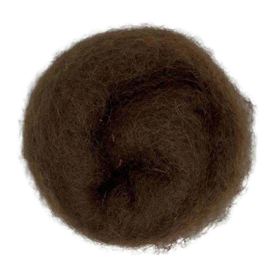 Carded Felt Wool Needle Felting Carded Batt Brown Maori DHG Bark