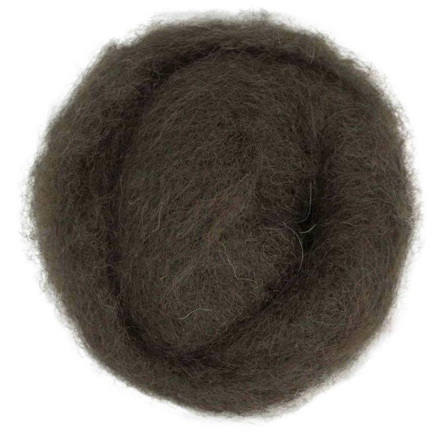 Carded Felt Wool Needle Felting Carded Batt Brown Beige Taupe Maori DHG Beaver