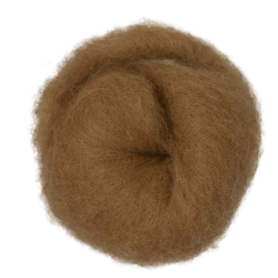 Carded Felt Wool Needle Felting Carded Batt Orange Caramel Maori DHG Cinnamon