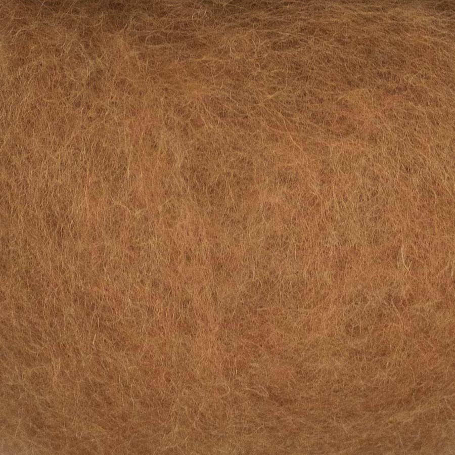 Carded Felt Wool Needle Felting Carded Batt Orange Caramel Maori DHG Cinnamon