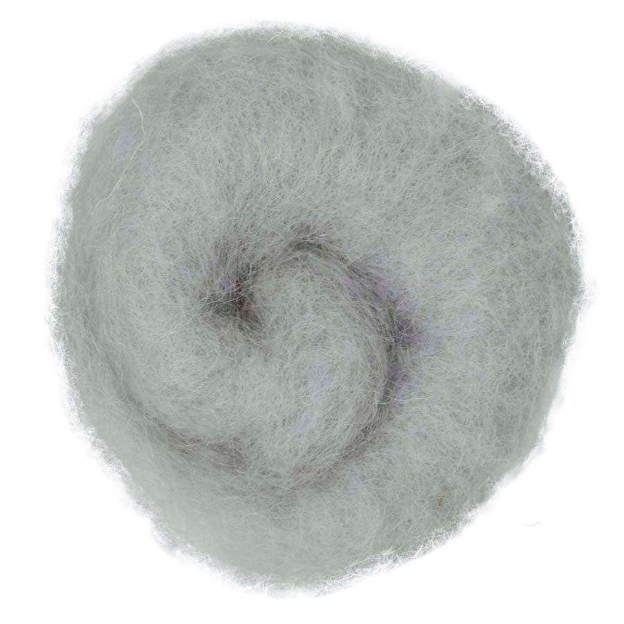 Carded Felt Wool Needle Felting Carded Batt Grey Silver Mouse Maori DHG Cloud