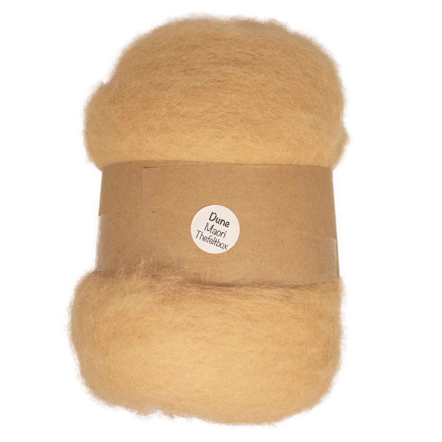 Carded Felt Wool Needle Felting Carded Batt Peach Beige Skin Nude Maori DHG Dune