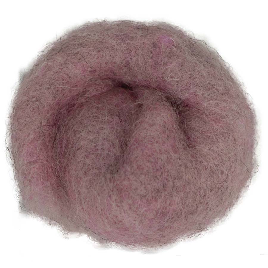 Carded Needle Felting Carded Batt Lilac Purple Maori DHG Dust