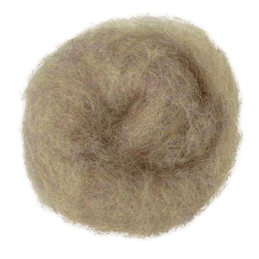 Carded Felt Wool Needle Felting Carded Batt Brown Beige Bear Maori DHG Earth