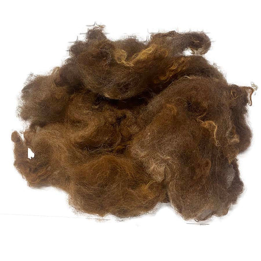 Hand‑Washed Brown Sheep Fleece with Highlights (98) | 28 g