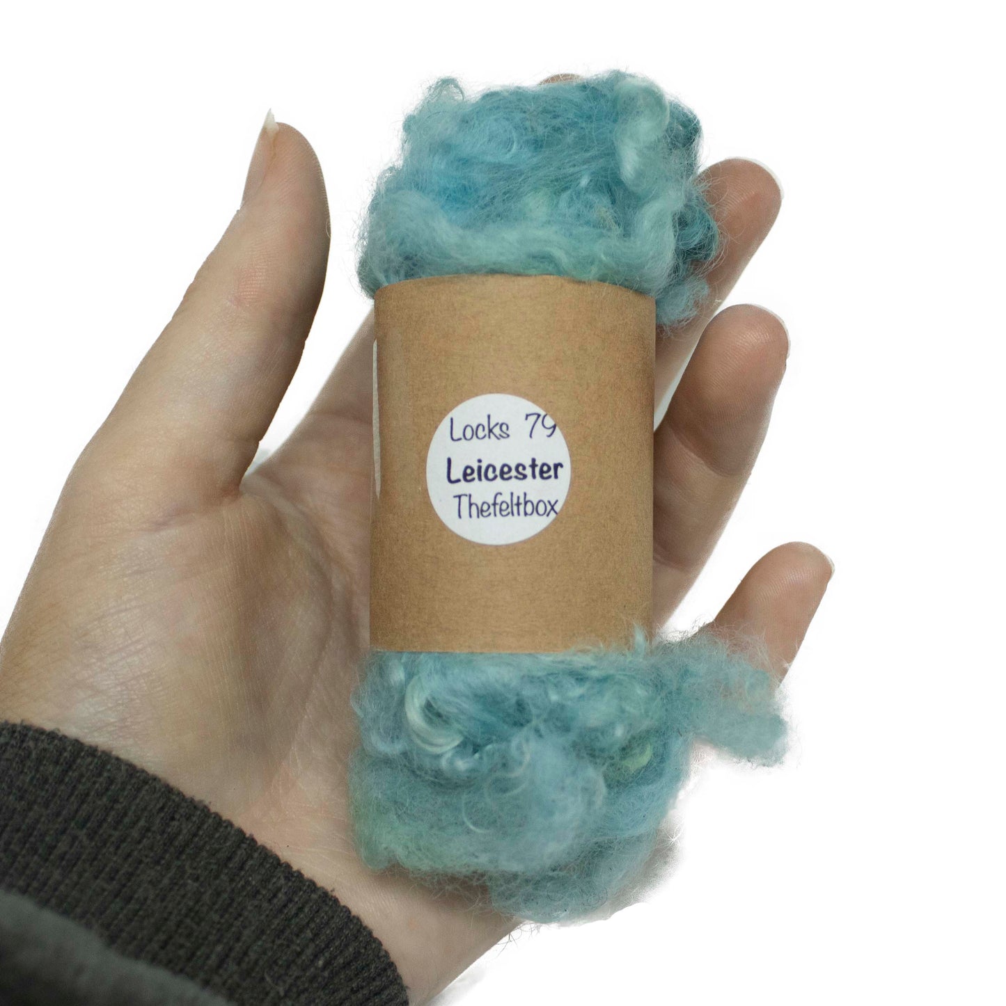 Hand Washed Turquoise & Aqua Leicester Longwool Locks (79) | 14g Felting Wool