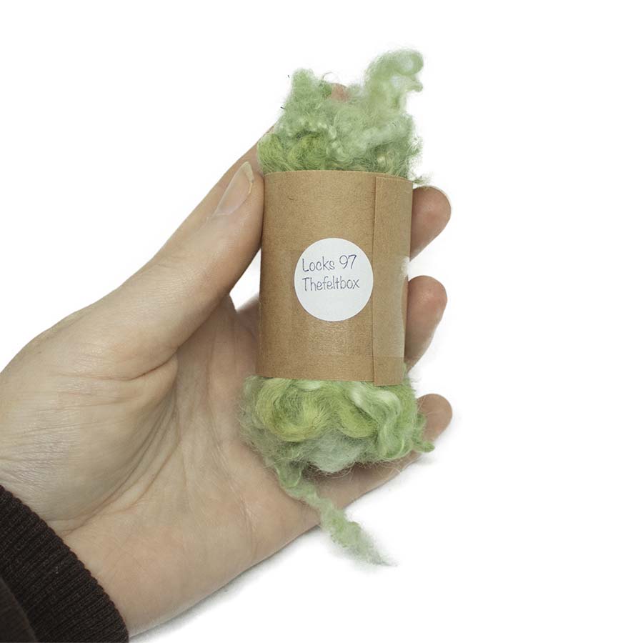 Light Green Mixed Wool Locks (97) Fleece | 14g