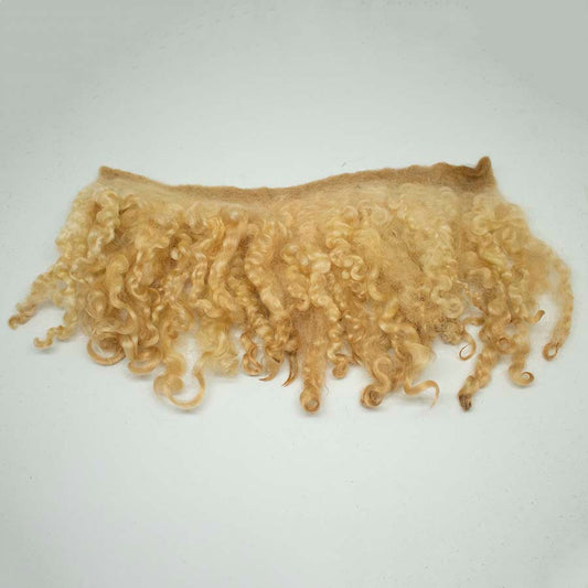 Ginger Cat Wool Locks on Cloth (03)- Leicester Longwool | Needle Felting Supplies UK