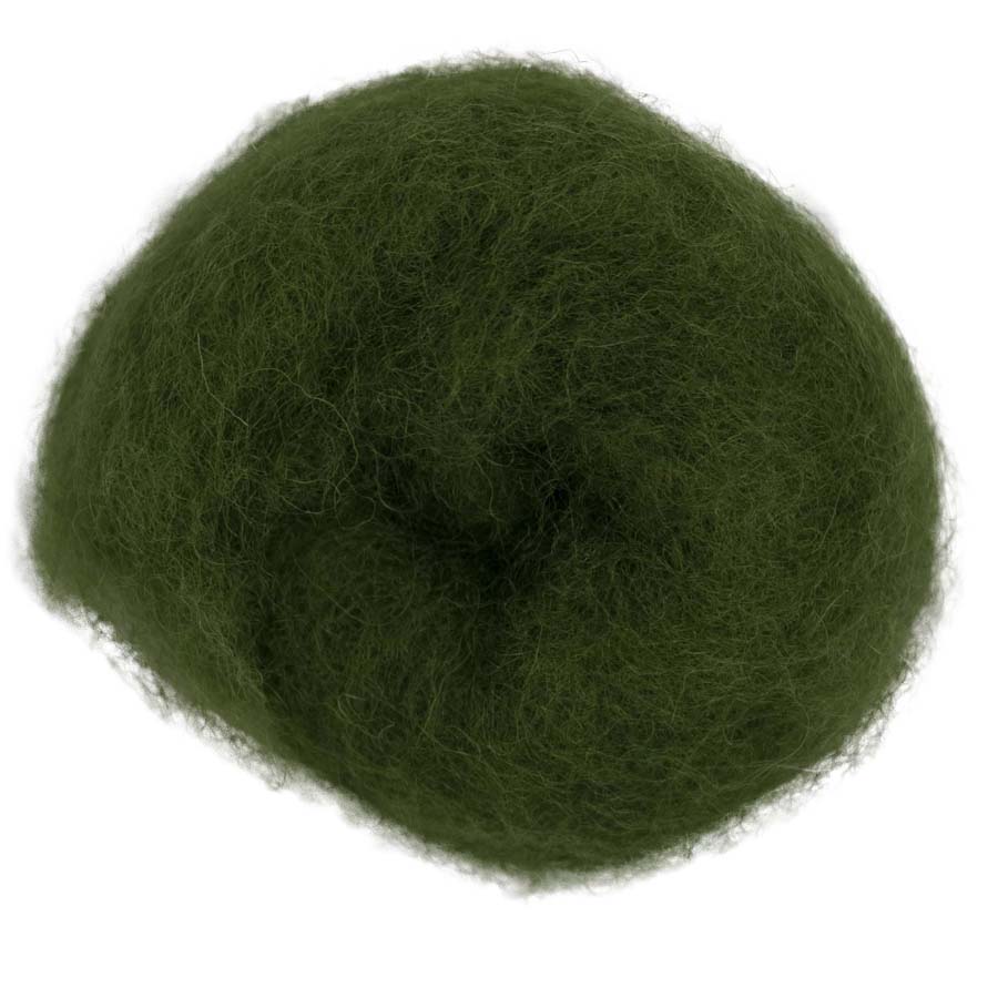 Carded Felt Wool Needle Felting Carded Batt Green Pear Maori DHG Ivy