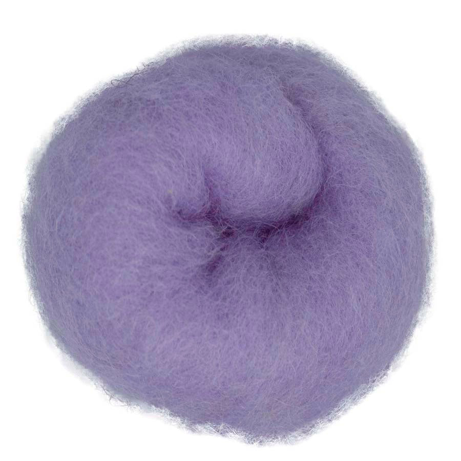 Carded Felt Wool Needle Felting Carded Batt Lilac Maori DHG Lavender