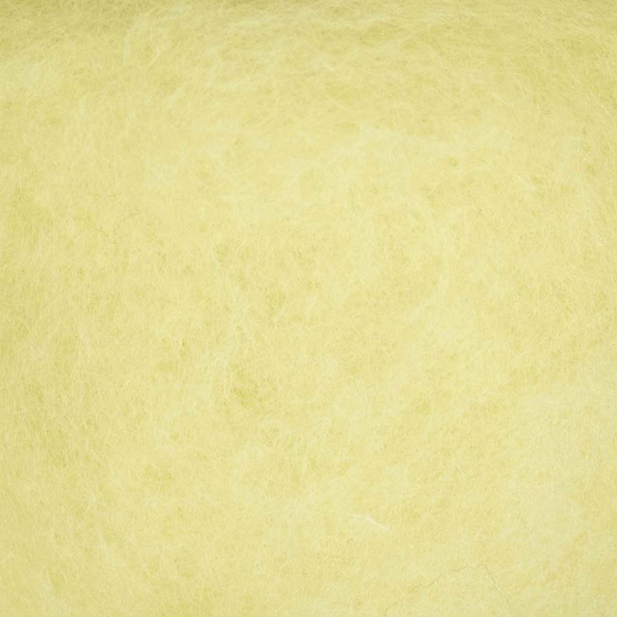 Carded Felt Wool Needle Felting Carded Batt Pale Yellow Maori DHG Light