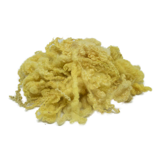 Light Yellow Bluefaced Leicester Locks (92) | 14g Felting Wool