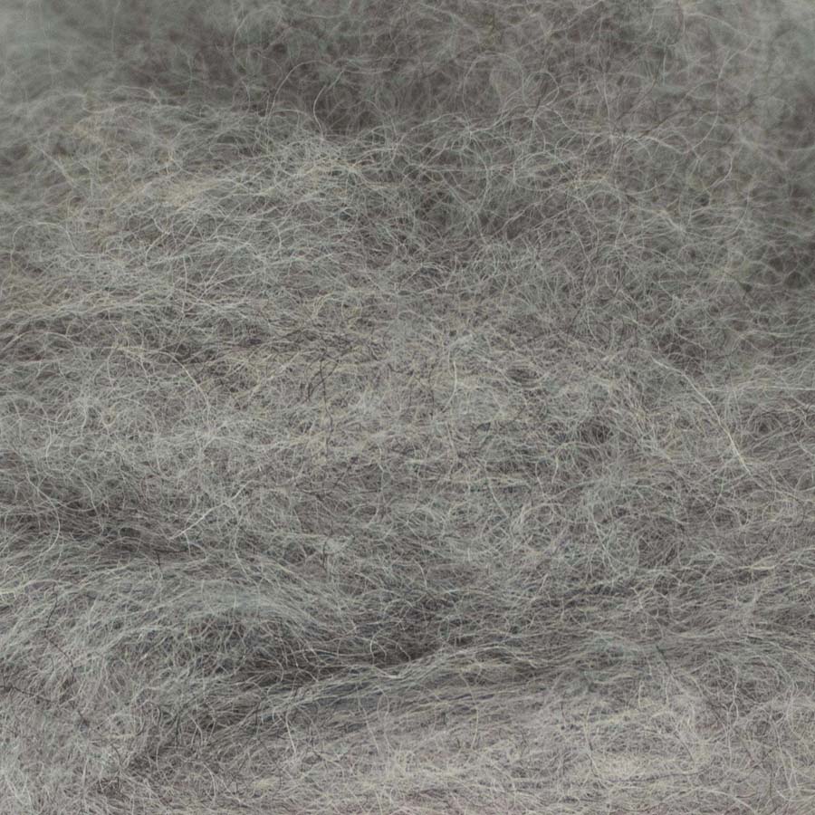 Carded Needle Felting Carded Batt Grey Maori DHG London