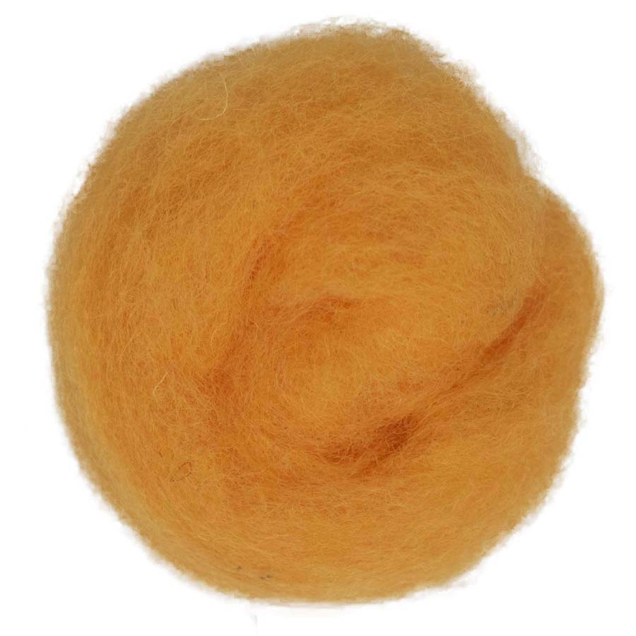 Carded Felt Wool for Needle Felting | Yellow Batt Maori DHG Melon