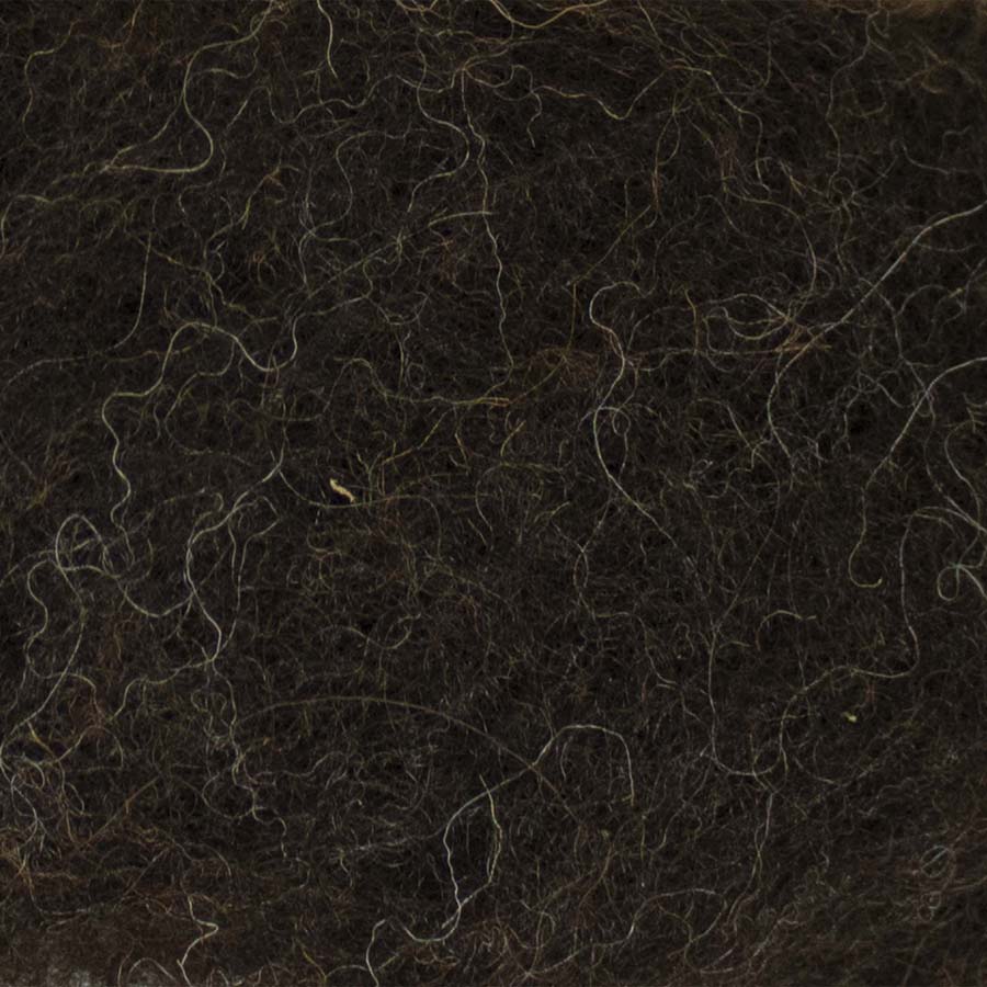 Carded Felt Needle Felting Wool Batt Bergschaf Natural Dark Brown DHG 20 - 500g