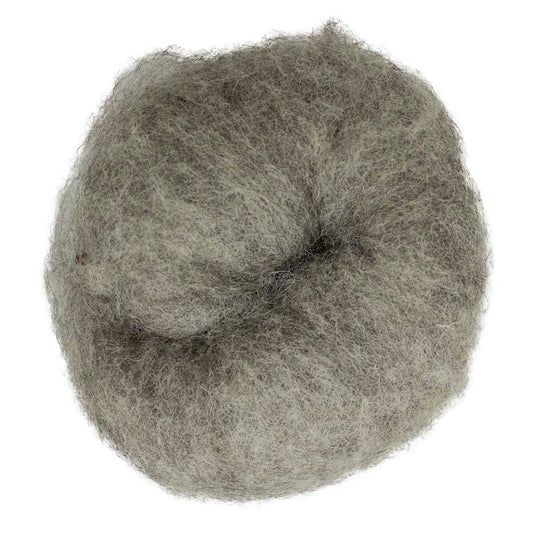 Carded Felt Needle Felting Wool Batt Bergschaf Natural Grey  DHG 20 - 500g