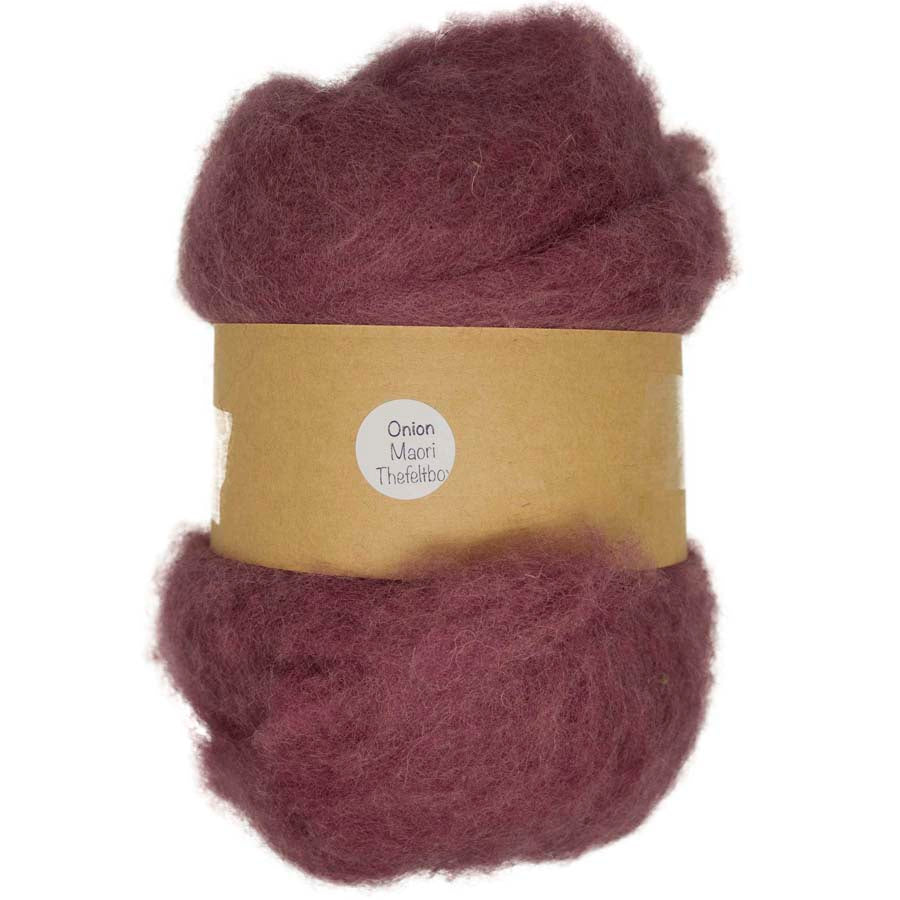 Carded Felt Wool Needle Felting Carded Batt Maori DHG Onion