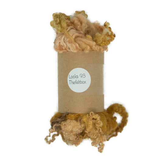 Mixed Wool Locks Orange, Ginger and Peach (93) Fleece | 14g