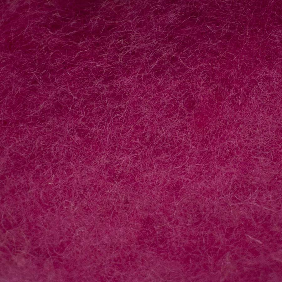 Carded Felt Wool Needle Felting Carded Batt Pink Orchid Maori DHG Raspberry