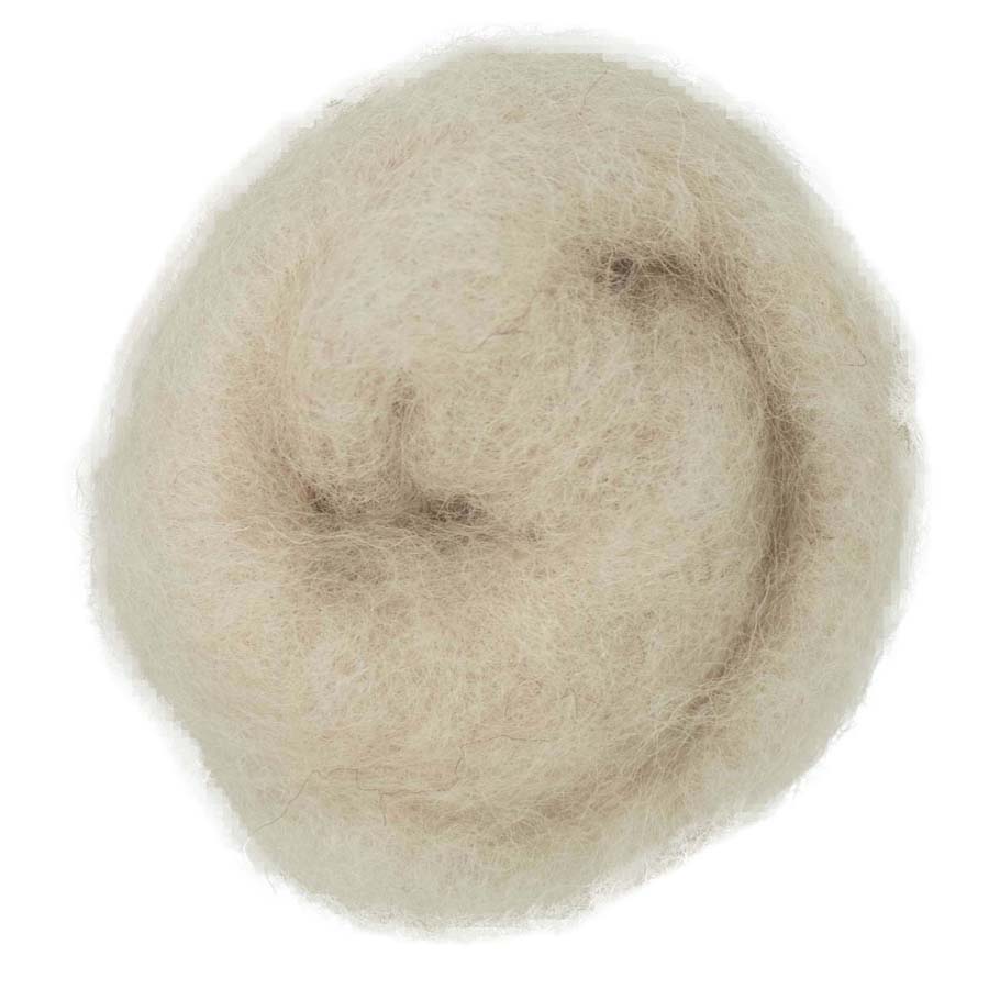 Carded Felt Wool Needle Felting Carded Batt Linen Beige Cream Maori DHG Sand