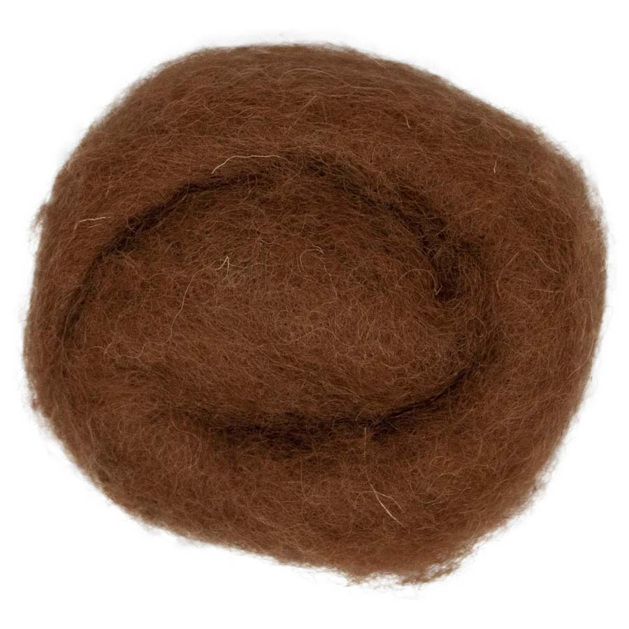 Carded Felt Wool Needle Felting Carded Batt Orange Brown Maori DHG Siena