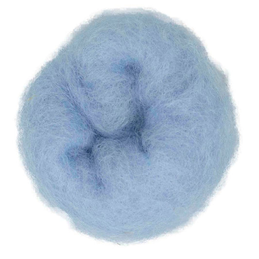 Carded Felt Wool for Needle Felting | Light Blue Batt Maori DHG Sunrise