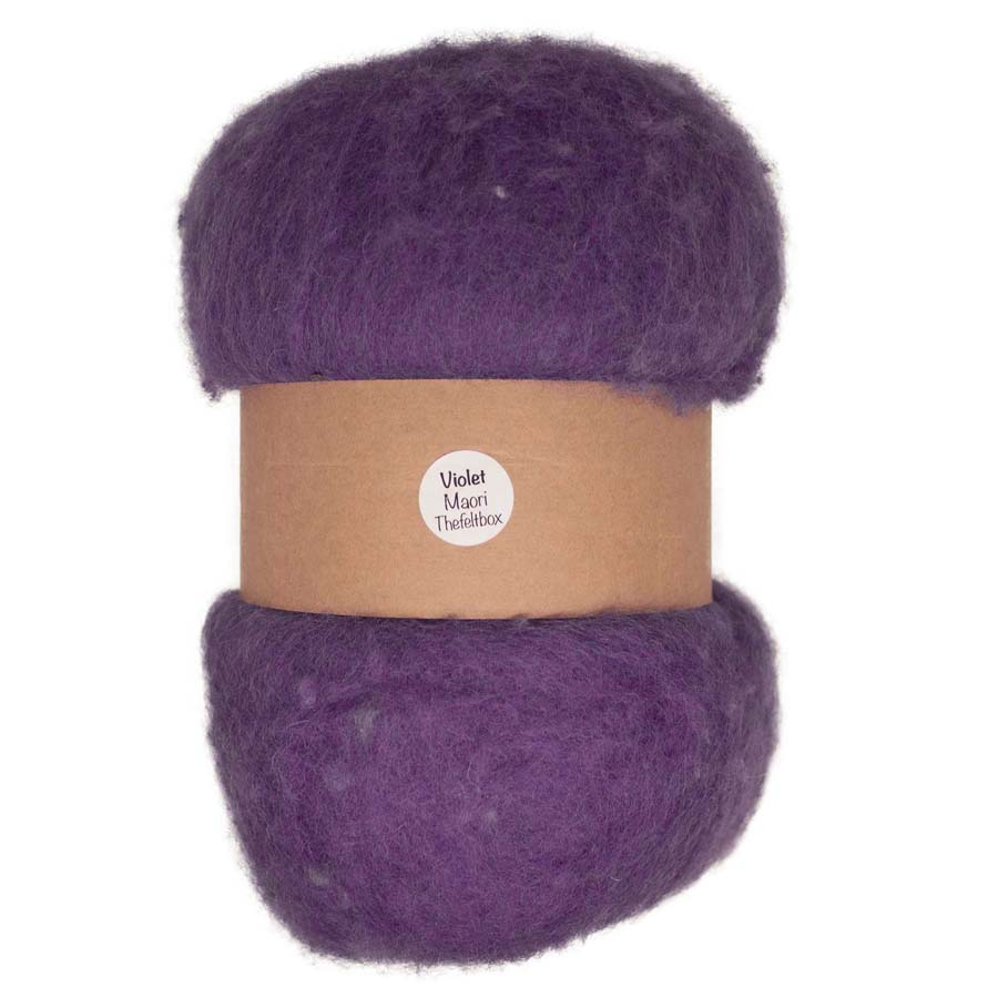 Carded Felt Wool Needle Felting Carded Batt Lilac Purple Maori DHG Voilet