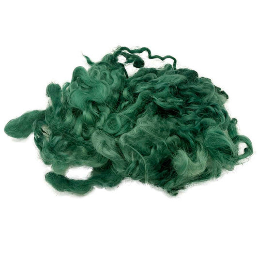 Emerald Green Wensleydale Curly Wool Locks (60) Hand Washed 20 g