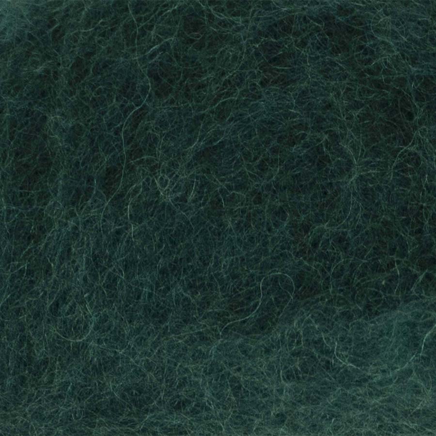 Carded Felt Wool Needle Felting Carded Batt Dark Green Fern Maori DHG Wood