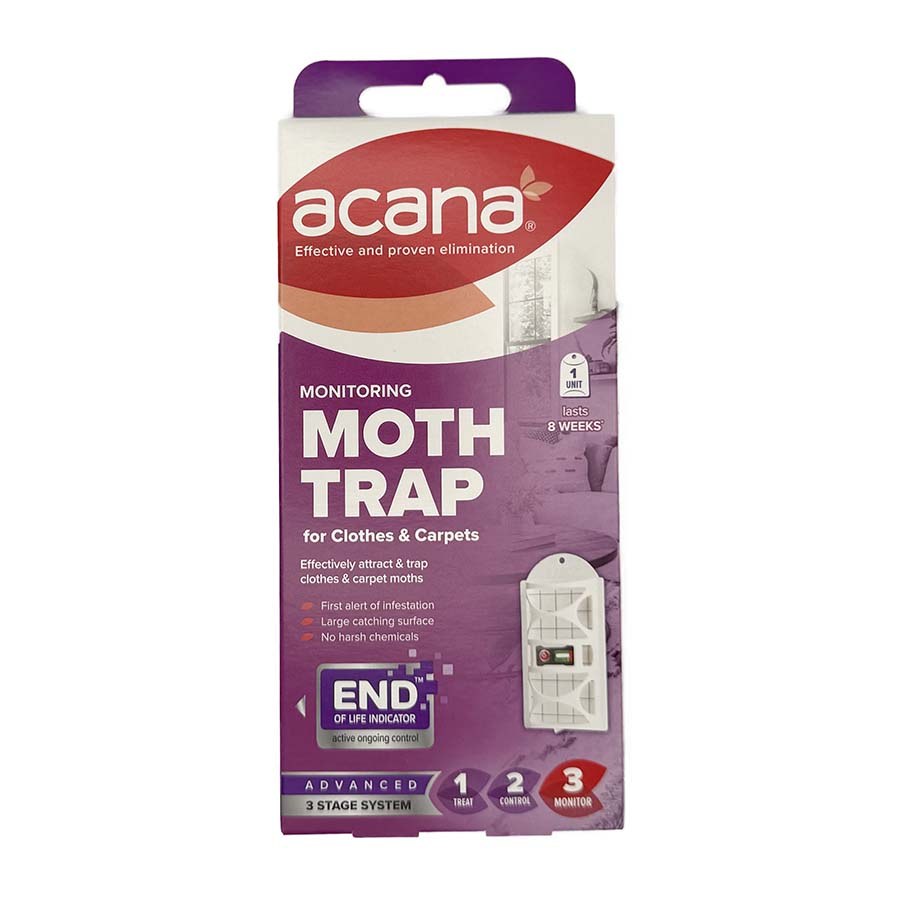 Acana moth monitoring trap for clothes and carpets, front of pack | The Felt Box