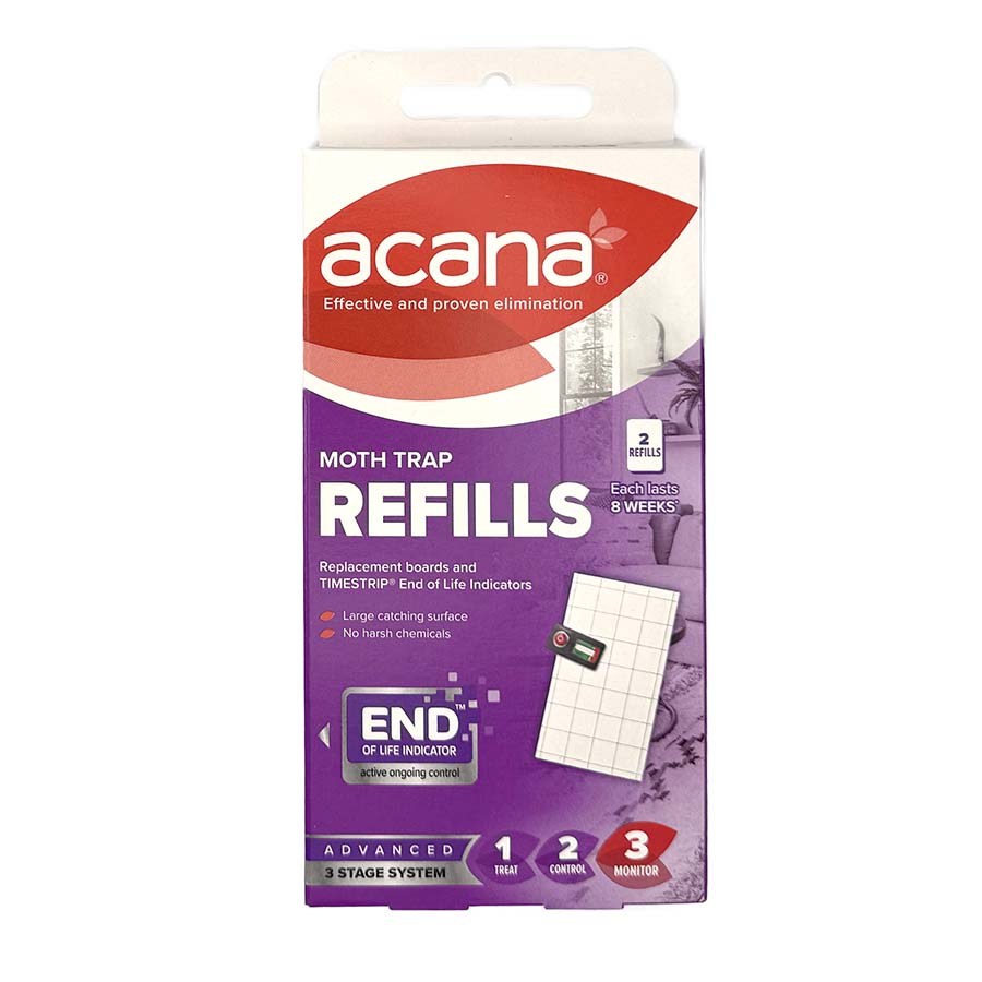Acana moth trap refills 2 pack, front of pack | The Felt Box