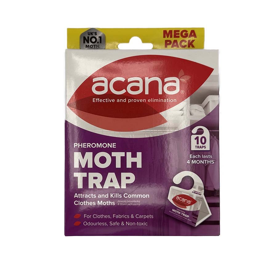 Acana pheromone clothes moth trap mega pack of 10, front | The Felt Box