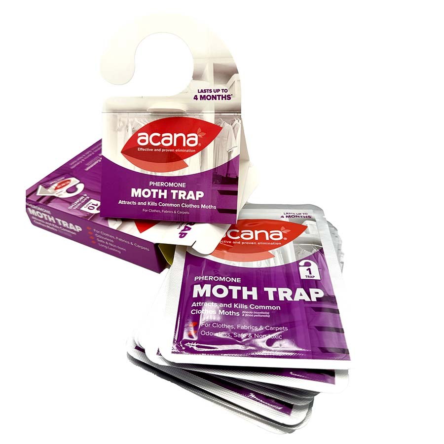 Acana pheromone moth trap opened with individual trap sachets | The Felt Box