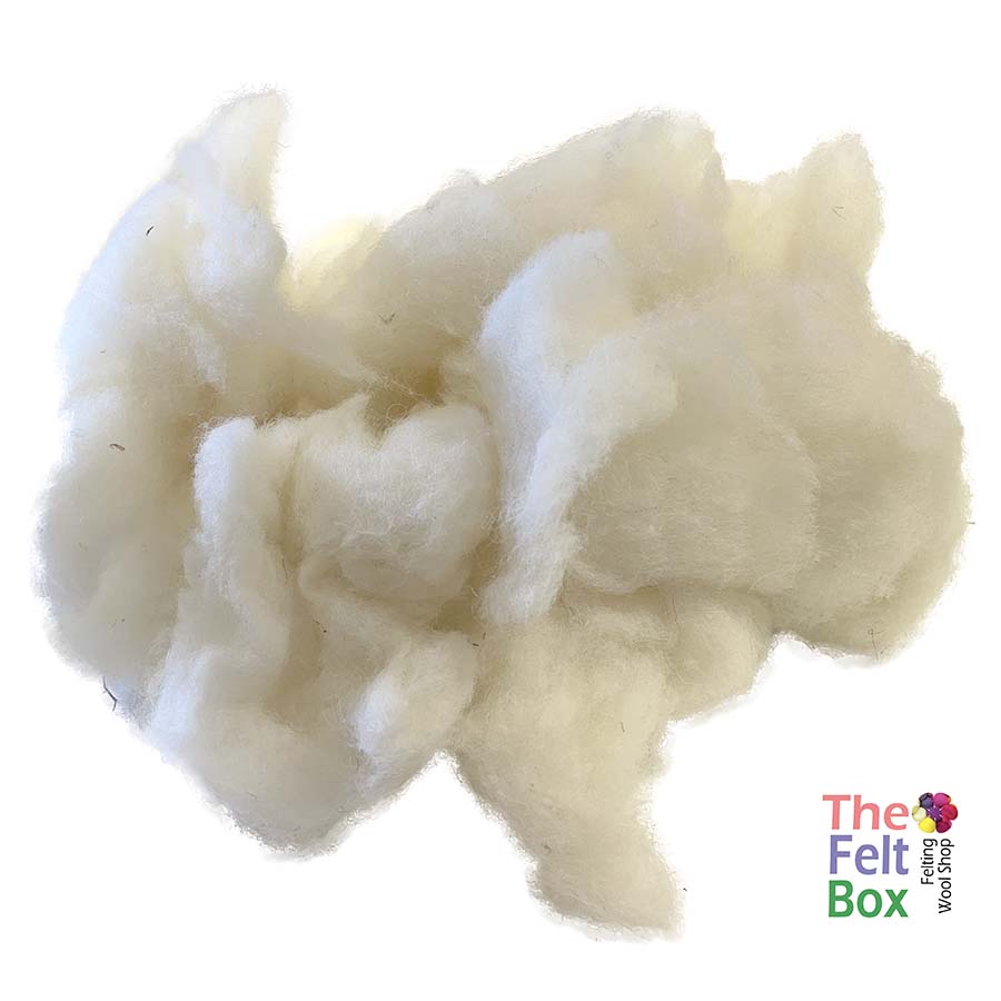 Core Wool Needle Felting Bulky Base Wool Felt Baavet Cream Sheep Smell, Small Pieces