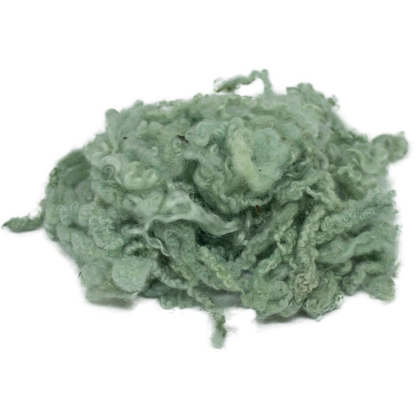 Bluefaced Leicester Wool (86) Curls Fleece | Dusky Green with Yellow & Beige | 14g