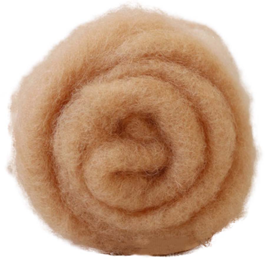 Carded Felt Wool Needle Felting Carded Batt Brown Beige Tan Maori DHG Bread