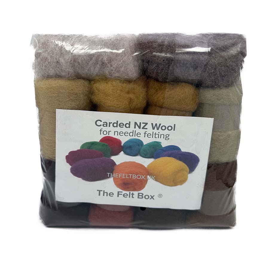 Carded Wool Shade Packs – Needle Felting Wool Mix UK | The Felt Box